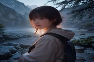手机屏幕显示电子书阅读界面，背景是模糊的书架，体现移动阅读场景